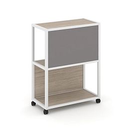 Shelf Mobile Стеллаж 3 уровня 1 секция VR.LT-STK-303.10 Дуб Аттик/Металл Белый/W-11 1000*400*1046 - Фото предпросмотра