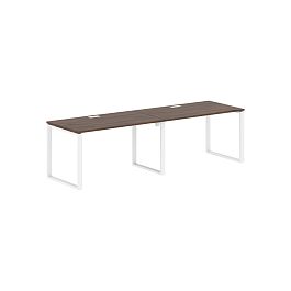 Стол 2-х местный EQWST 2780 Дуб Денвер тёмный/Белый 2726х800х750 EDIS - Фото предпросмотра