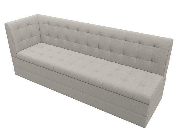 Диван кухонный Бриз с углом слева Рогожка бежевый - Вид 5