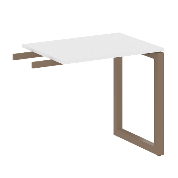 Metal System Quattro Приставной элемент на О-образном м/к 50БО.ПР-2 Белый/Мокко металл 800*600*750 - Вид 1