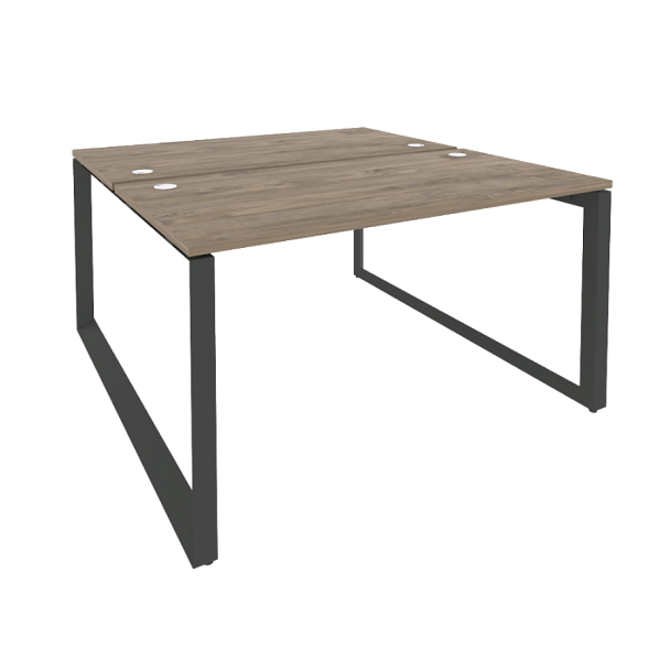 Onix Рабочая станция на О-образном м/к O.MO-D.RS-2.3.7 Тиквуд темный/Антрацит металл 1380*1475*750 - Вид 1
