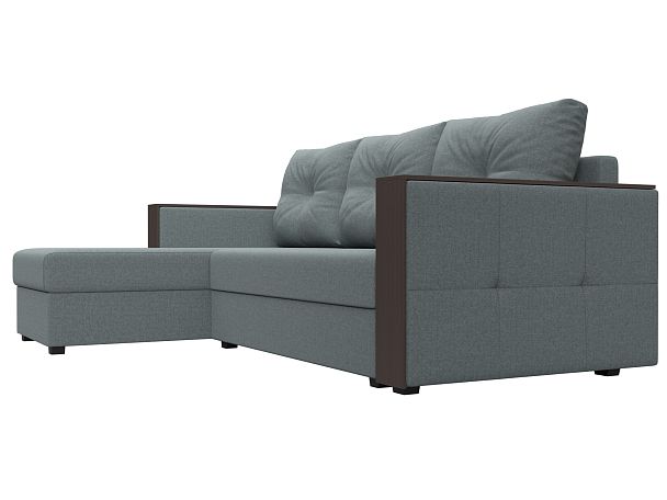 Диван угловой Валенсия Лайт левый угол Рогожка серый - Вид 3