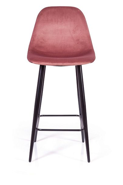 Стул полубарный TED, бархат пудровый 15 /опора конус - Вид 2