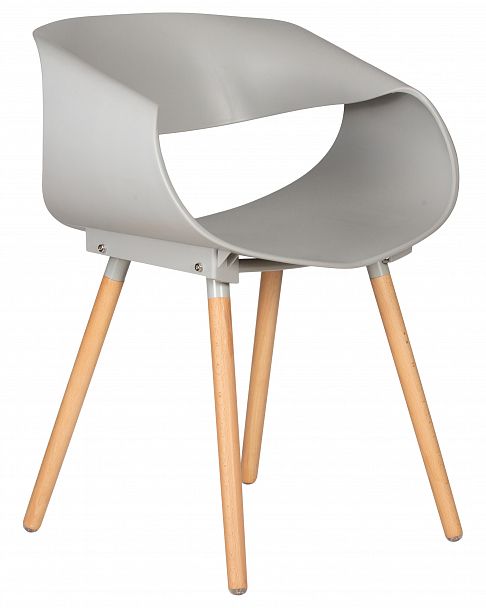 Стул обеденный DOBRIN ALIEN (ножки светлый бук, цвет светло-серый (GR-01)) - Вид 2