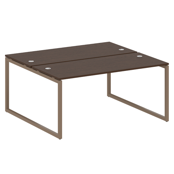 Metal System Quattro Р. ст. на О-образном м/к 40БО.РАС-СП-2.4 Венге/Мокко металл 1600*1475*750 - Вид 1