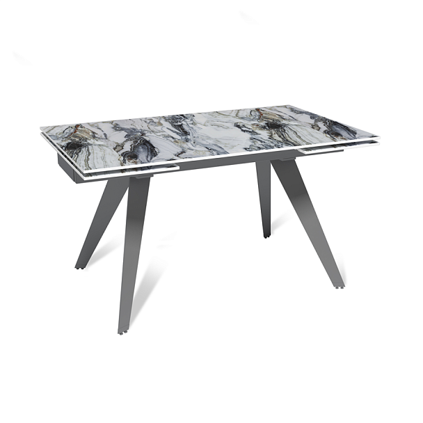 Стол раскладной Рейн (140+40+40), керамика глянцевая Gold Jade - Вид 1