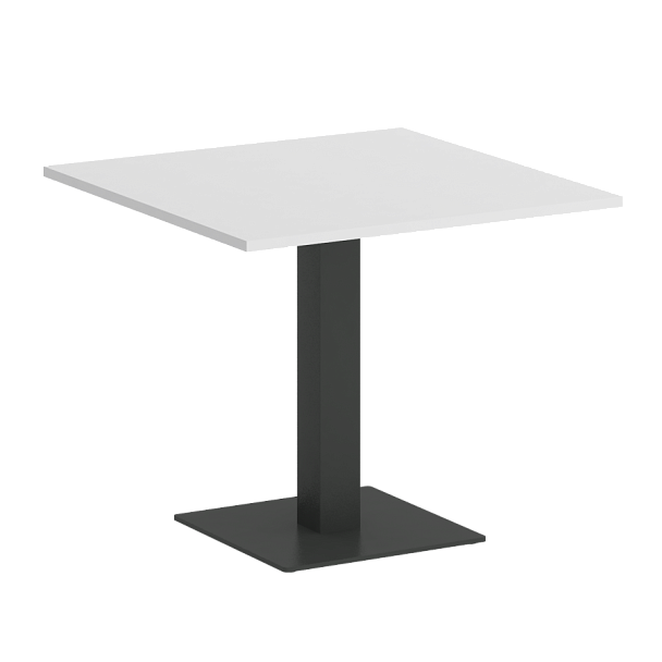 Home Office Стол квадратный VR.SP-5-90.2 Белый бриллиант/Антрацит металл 900*900*753 - Вид 1