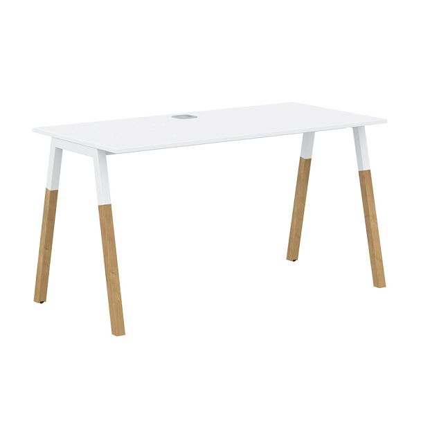 Стол FST 1567 Белый премиум/Белый-Бук 1580х670х733 FORTA - Вид 1