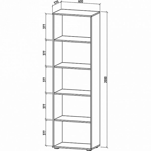 Стеллаж комбинированный Тунис-4 - Вид 2