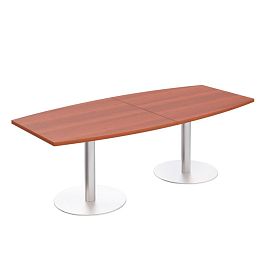 Стол для переговоров круглый на опорах-колоннах Патриот ПТ 142 миланский орех - Фото предпросмотра