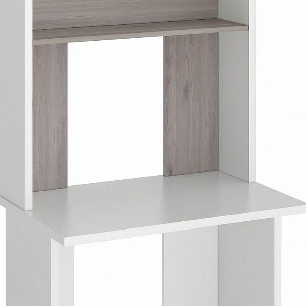 Стол компьютерный Домино Лайт СКЛ-Прям80+НКЛХ80 Белый/Нельсон - Вид 2