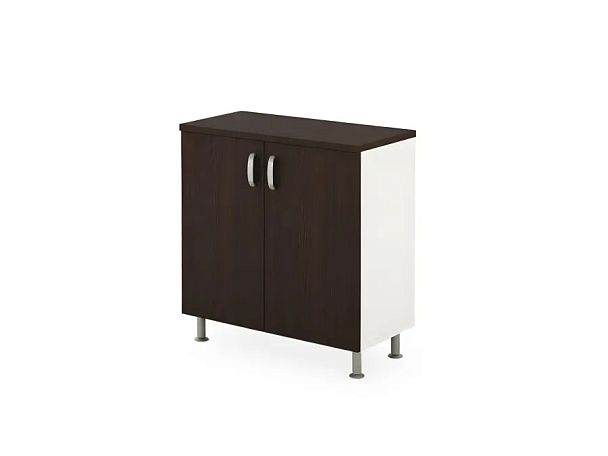 БЕРЛИН / BERLIN Шкаф закрытый 2 уровня 900х430х930 Венге/Белый - Вид 1