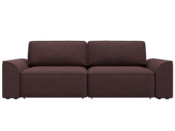 Диван прямой Лига-048 НПБ Замша бордовый - Вид 2