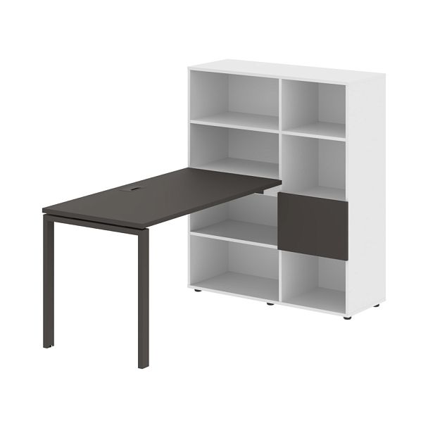 Стол-стеллаж EURST 1113 Мокко/Мокко/Белый 1790х1120х1355 EDIS - Вид 1