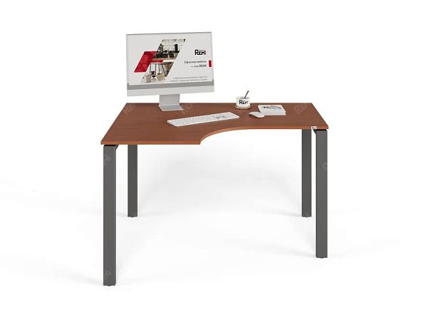 UNITY РМСУ9-12L ОРЕХ ИТАЛЬЯНСКИЙ Стол на металлокаркасе угловой левый 1200х900х750 - Вид 2