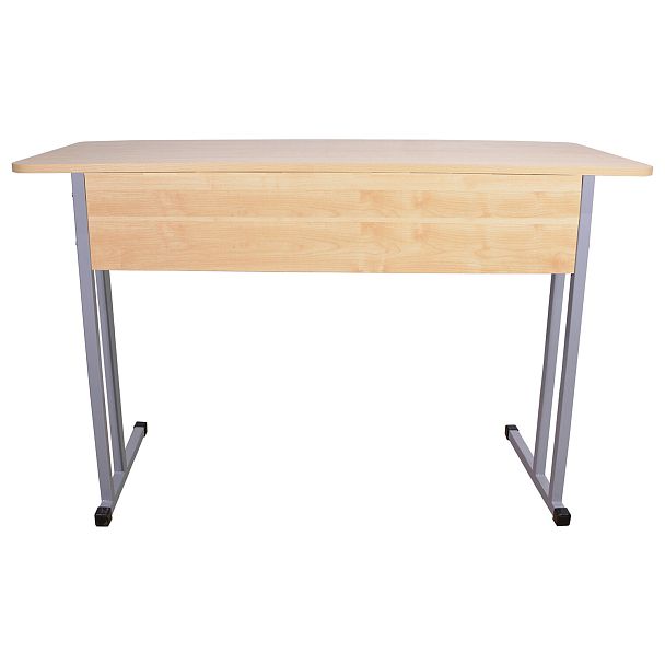 Стол-парта 2-местный нерегулируемый "Умник", 1200х500х760 мм, рост 6, серый каркас, ЛДСП клён - Вид 4