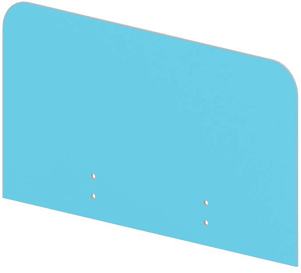 Экраны для столов "Настольные защитные экраны «Лайт»"  ПК-ЛТ-ЭКР60Х33-В2-114 голубой - Вид 1