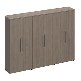 Шкаф для документов закрытый U.RUS РС 329 ДЧ/ЛС дуб виченца/лава серая - Фото предпросмотра