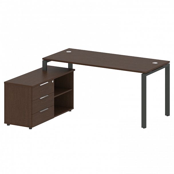 Рабочая станция "Metal System" БП.РС-СТС-2.4 венге/антрацит - Вид 2