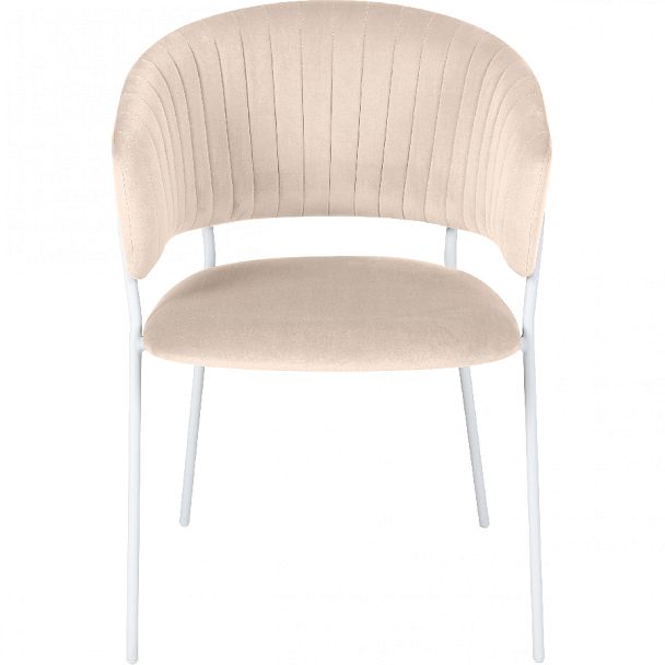 Стул кухонный Даксон кремовый велюр/белый - Вид 2