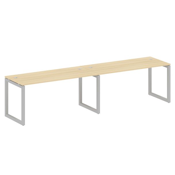 Metal System Quattro Р. ст. на 2 раб. места на О-образном м/к 50БО.СМ-2.4 Акация/Серый металл 3200*720*750 - Вид 1