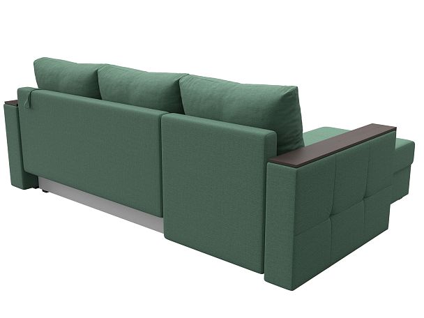 Диван угловой Валенсия Лайт левый угол Рогожка зеленый - Вид 6