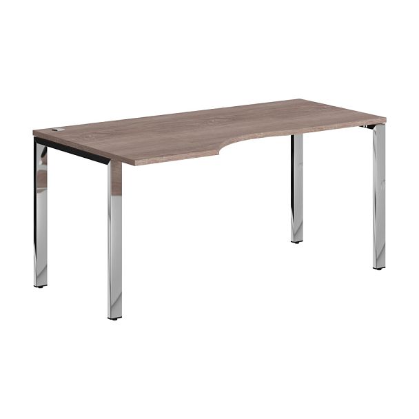 Стол эргономичный XGCET 169(L).1 Дуб Сонома/Нержавеющая сталь 1600х900х750 XTEN GLOSS - Вид 1