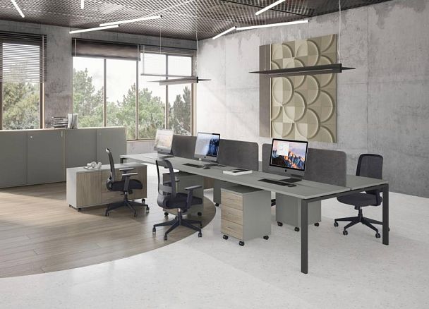 Стол 1600х700х750 / профиль: 60х30 белый; столешница:  дуб модена Сигма / Sigma - Вид 4