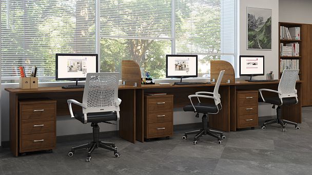 Шкаф средний закрытый Trend 77,6x36x122,8 белый - Вид 25