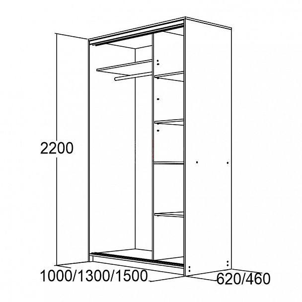 Шкаф-купе "Мираж-13.2" 460 - Вид 2