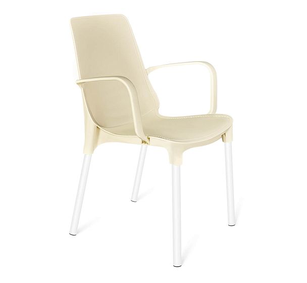 Стул Sheffilton SHT-ST76/S424 бежевый/белый муар - Вид 2