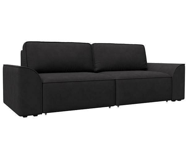 Диван прямой Лига-048 НПБ Замша коричневый - Вид 1