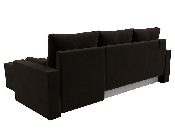 Диван угловой Верона Лайт угол правый (полностью вмикровельвет коричневый) - Вид 6