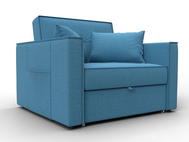 Кресло-кровать Лига-104 (80) Рогожка голубой - Вид 1