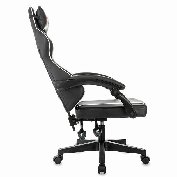 Кресло компьютерное BRABIX "Shooter GM-123", 2 подушки, экокожа, черное/белое, 533191 - Вид 8