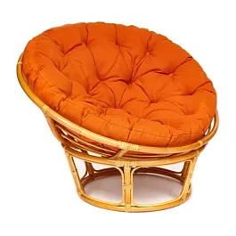 Кресло Папасан/Papasan (23/01 W) /с подушкой и ремешками/Honey (мед) - Фото предпросмотра