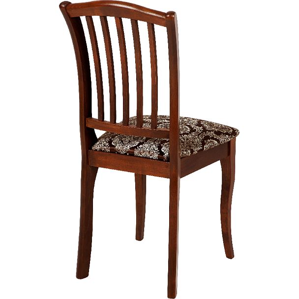 Комплект деревянных стульев с мягким сиденьем Элин Темный орех/Темно-коричневый жаккард, 3 шт. - Вид 4