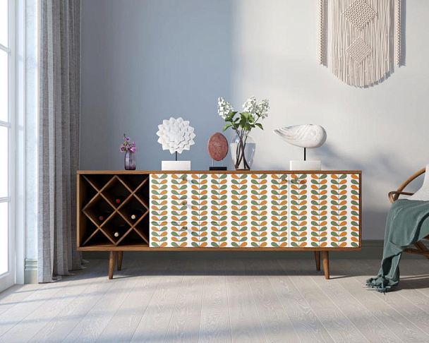 Комод Berber удлиненный с бутылочницей принт 23 арт BB15/Print_23 - Вид 4