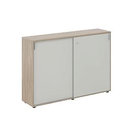 Шкаф купе 1638х400х1125 средний, с замком / корпус: дуб темный, фасады: серый бархат Сигма / Sigma - Фото предпросмотра
