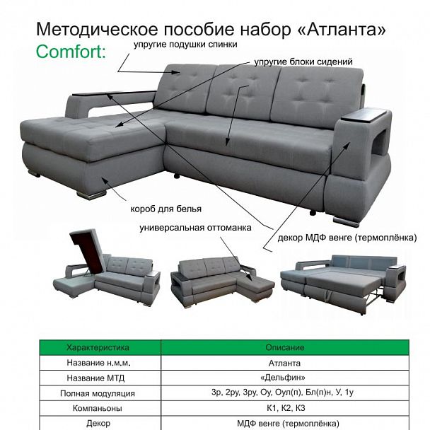 Угловой диван "Атланта" - Вид 6