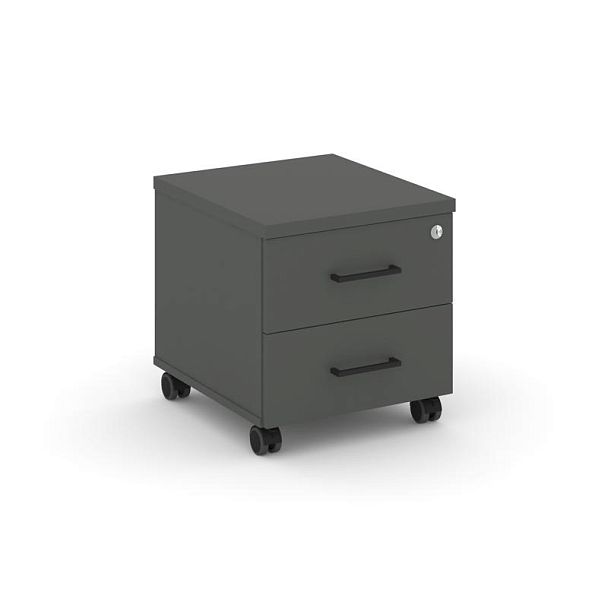 Стайл Проджект Тумба мобильная SN.TM-001 Антрацит/Черный Ручки 416*460*437 - Вид 1