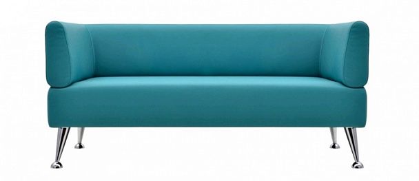 V-700 Норд 2-х местный диван с подлокотниками 128*72*73 oregon 36 голубой "Мягкая мебель для кабинета" ТК-001812000037 голубой - Вид 1