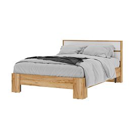 Хелен КР 02 Кровать 1.4х2.0 (1,470х0,928х2,114) белый/дуб крафт золото - Фото предпросмотра