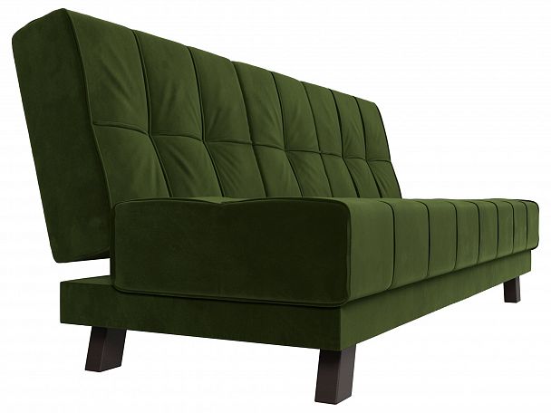 Прямой диван Винсент (полностью микровельвет зеленый) - Вид 3