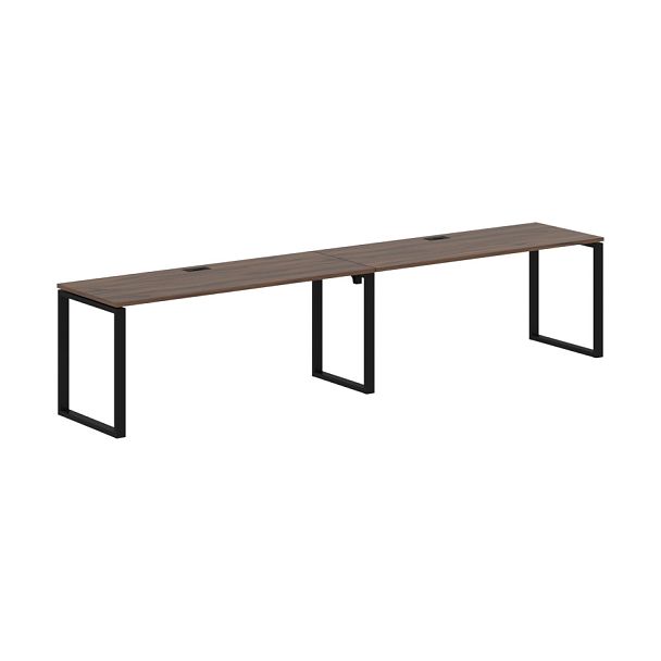 Стол 2-х местный EQWST 3567 Дуб Денвер тёмный/Черный 3526х670х750 EDIS - Вид 1