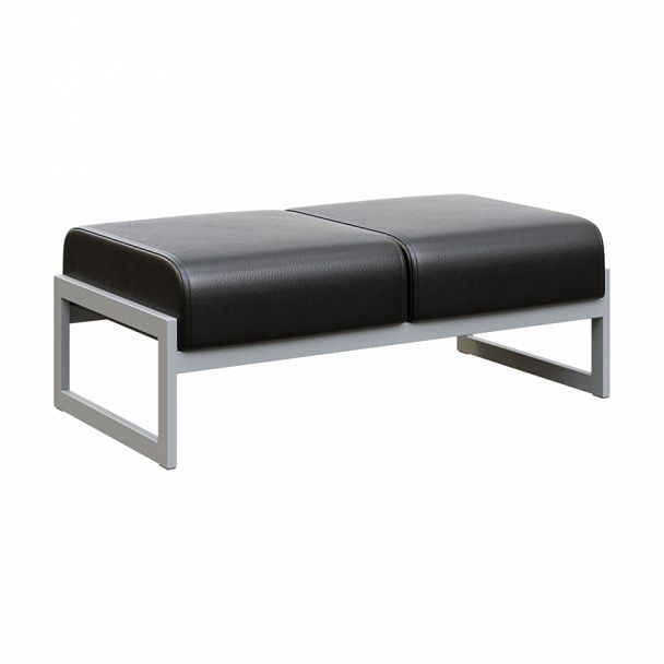 Банкетка двухместная "MODULE" MD.B2 Серый+черный - Вид 1