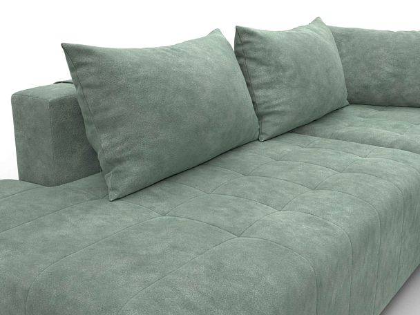 Диван угловой Лига-103 НПБ угол правый Велюр зеленый - Вид 4