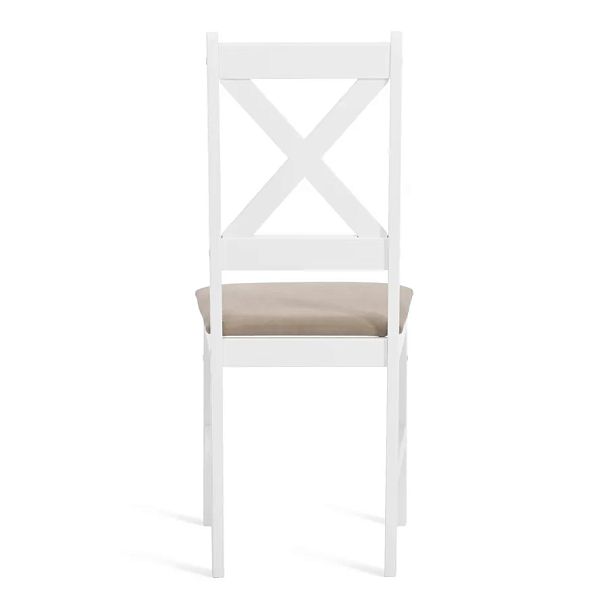 Стул Кроссман/Crossman, Многослойный березовый шпон, white/велюр бежевый - Вид 4