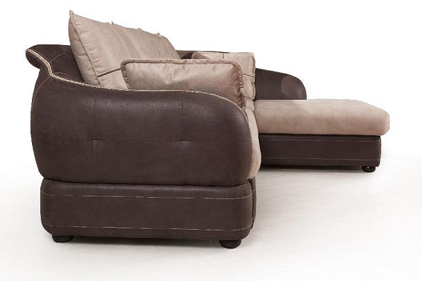 Napoli (Неаполь) диван-кровать с шезлонгом, замша - Вид 7