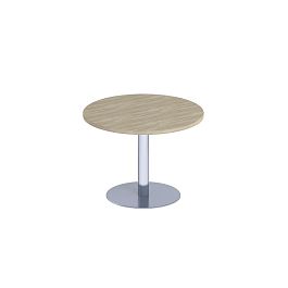 Стол для переговоров круглый на опоре-колонне Патриот ПТ 141 дуб скандинавский - Фото предпросмотра